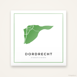 Tegeltje Dordrecht silhouet groen