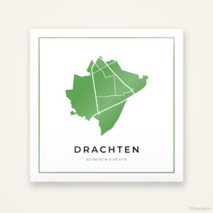 Tegeltje Drachten silhouet groen
