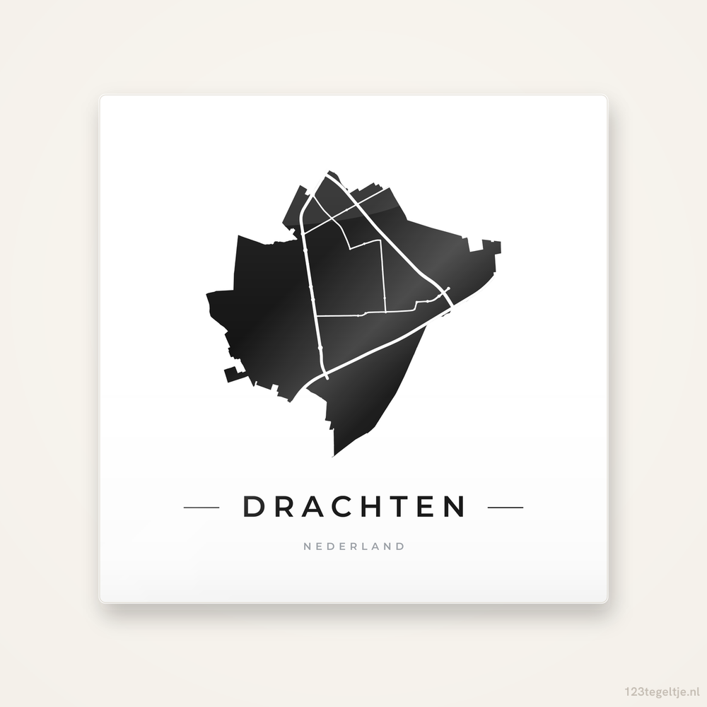 Tegeltje Drachten silhouet