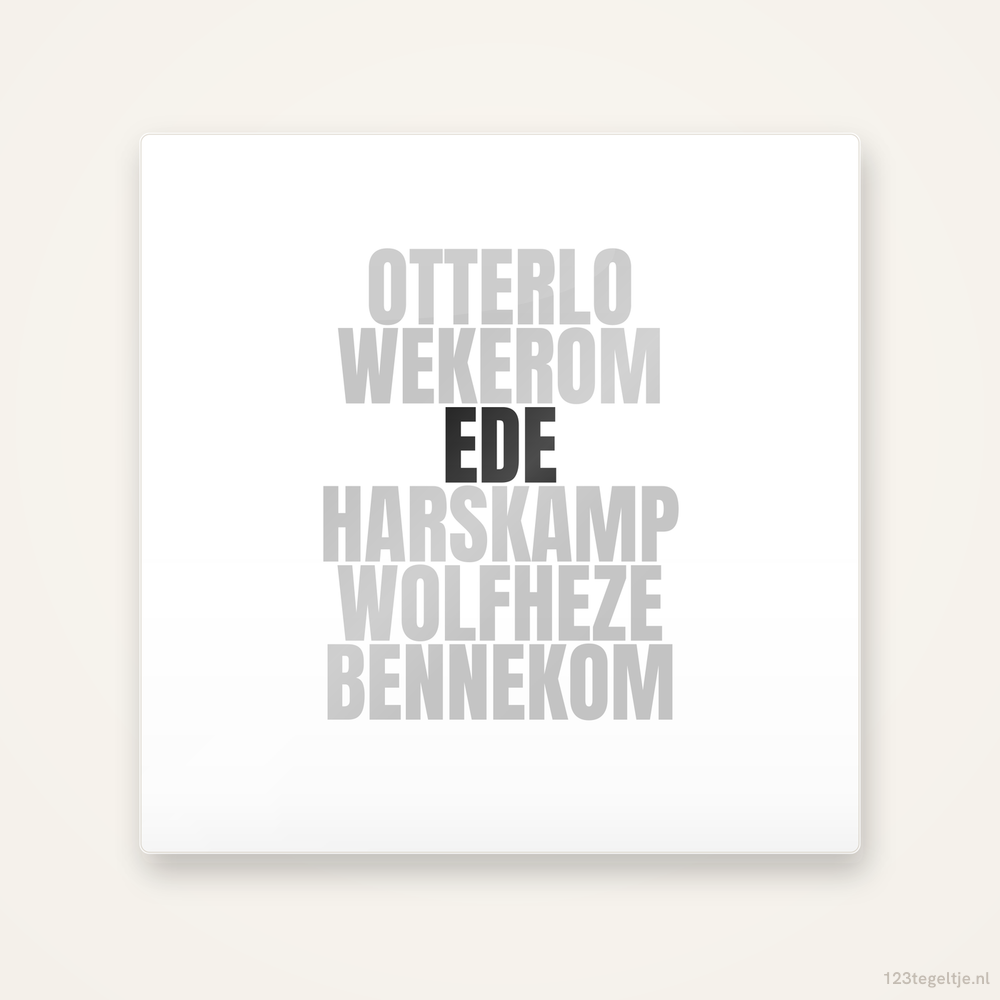 Tegeltje Ede en omgeving