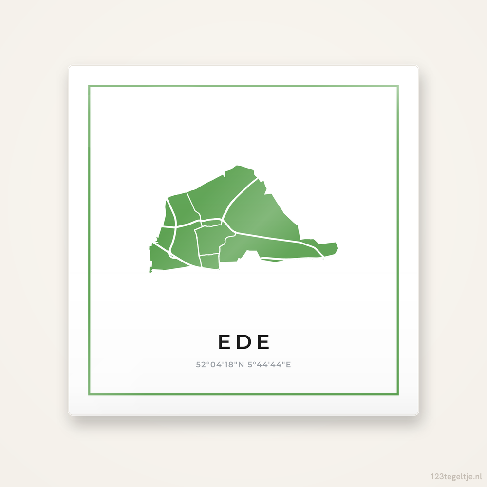 Tegeltje Ede silhouet groen