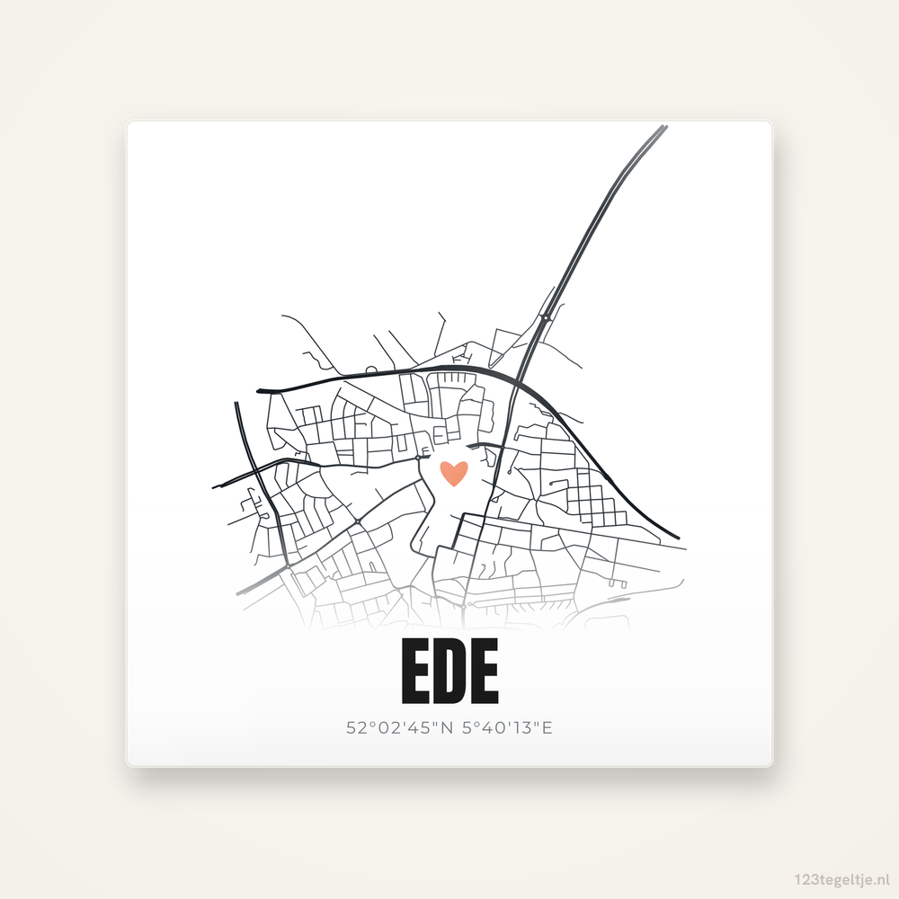 Tegeltje Ede stadskaart