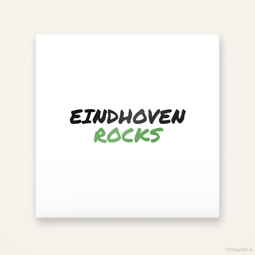 Tegeltje Eindhoven Rocks handletter