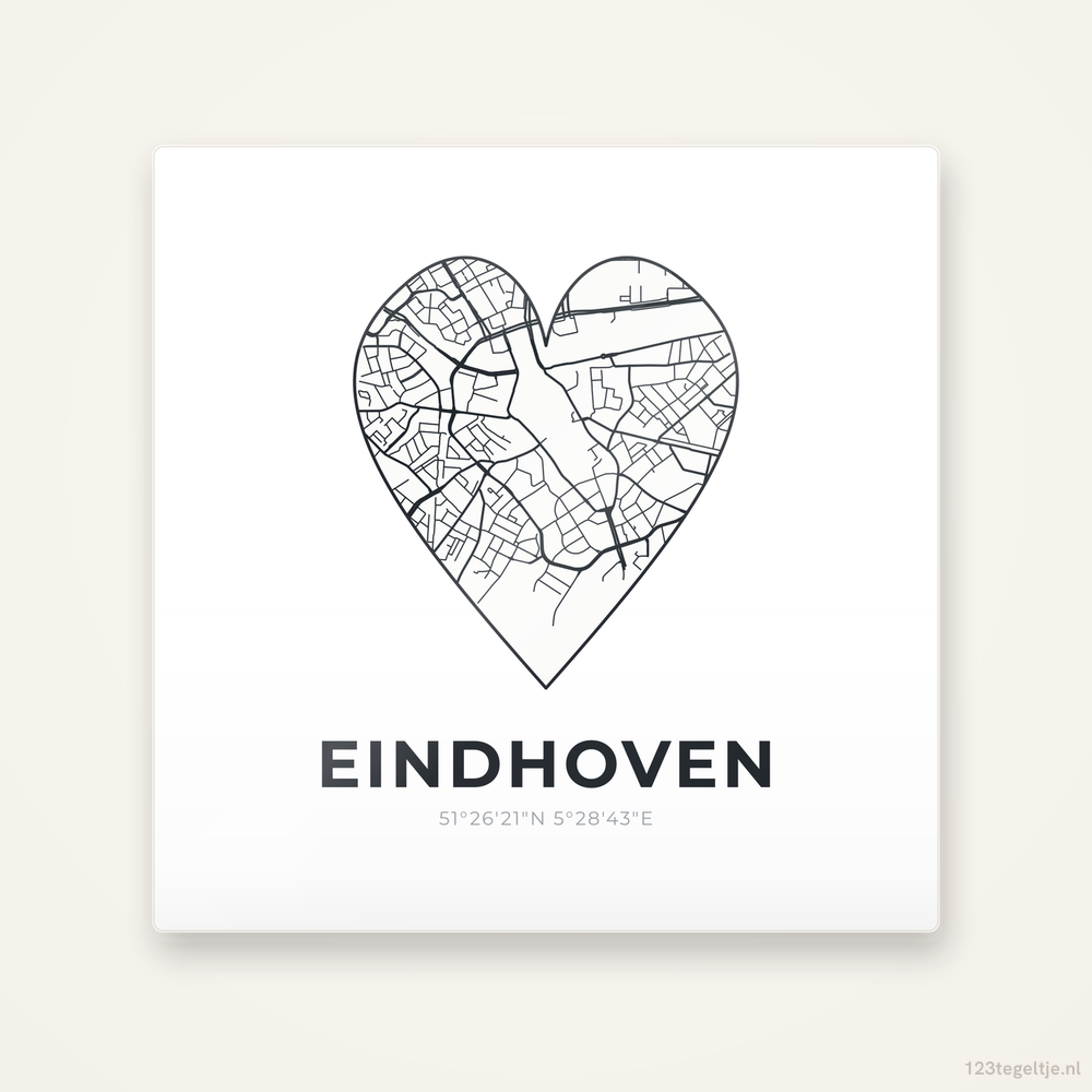 Tegeltje Eindhoven stadskaart hart