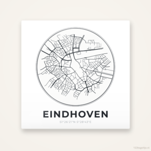 Tegeltje Eindhoven stadskaart rond