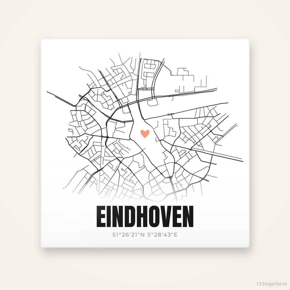Tegeltje Eindhoven stadskaart