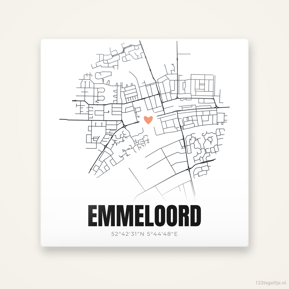 Tegeltje Emmeloord stadskaart