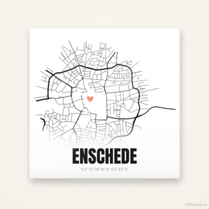 Tegeltje Enschede stadskaart