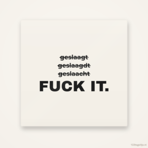 Fuck it, keramisch tegeltje 15 bij 15 cm