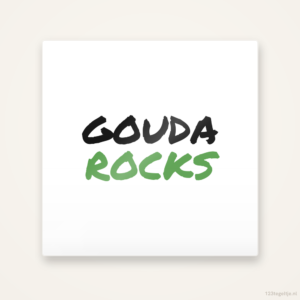 Tegeltje Gouda Rocks handletter