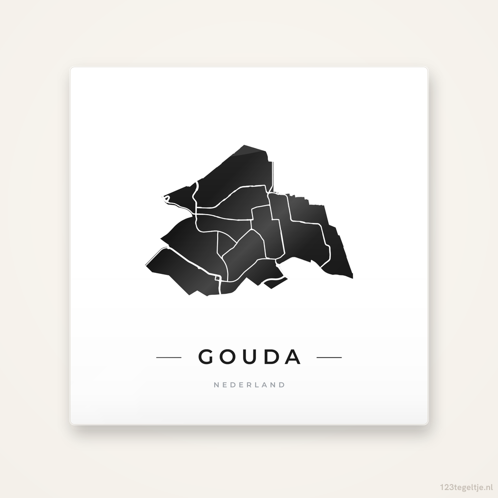 Tegeltje Gouda silhouet