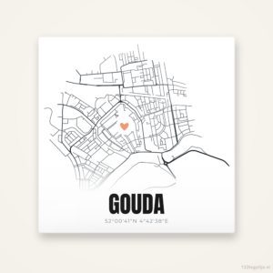 Tegeltje Gouda stadskaart