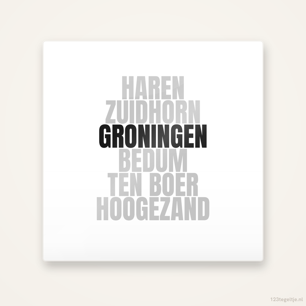 Tegeltje Groningen en omgeving