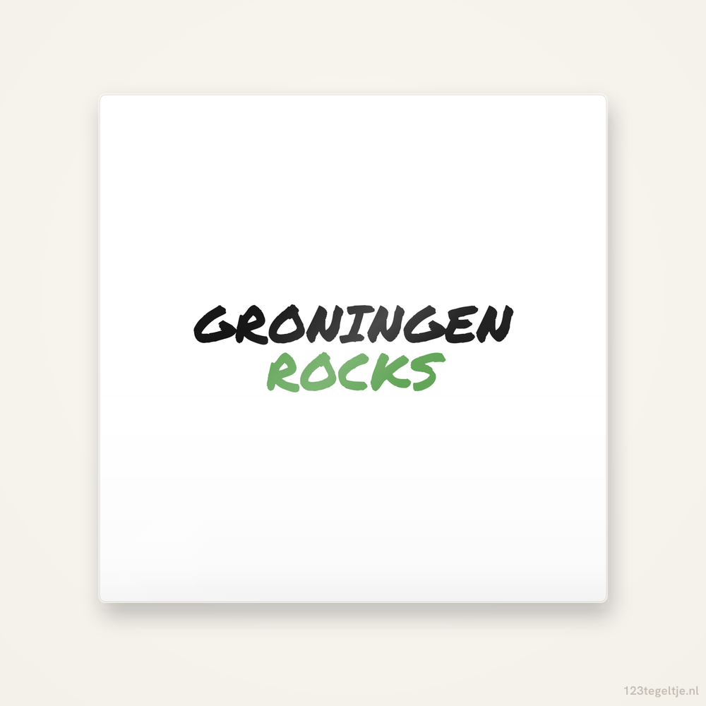 Tegeltje Groningen Rocks handletter