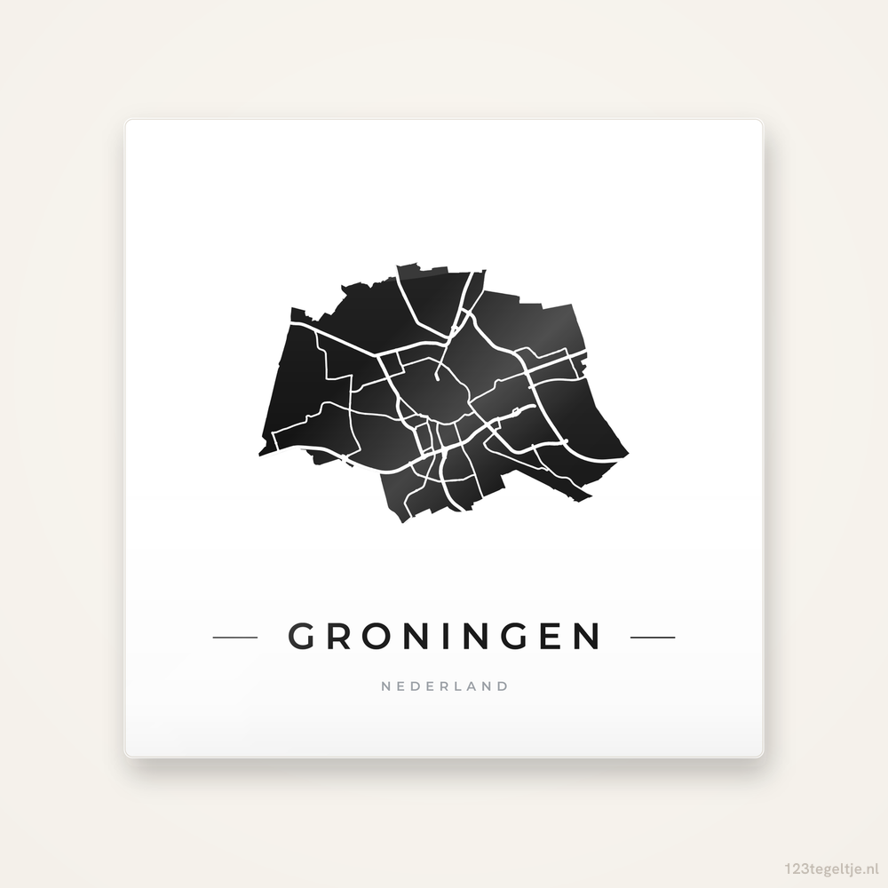 Tegeltje Groningen silhouet