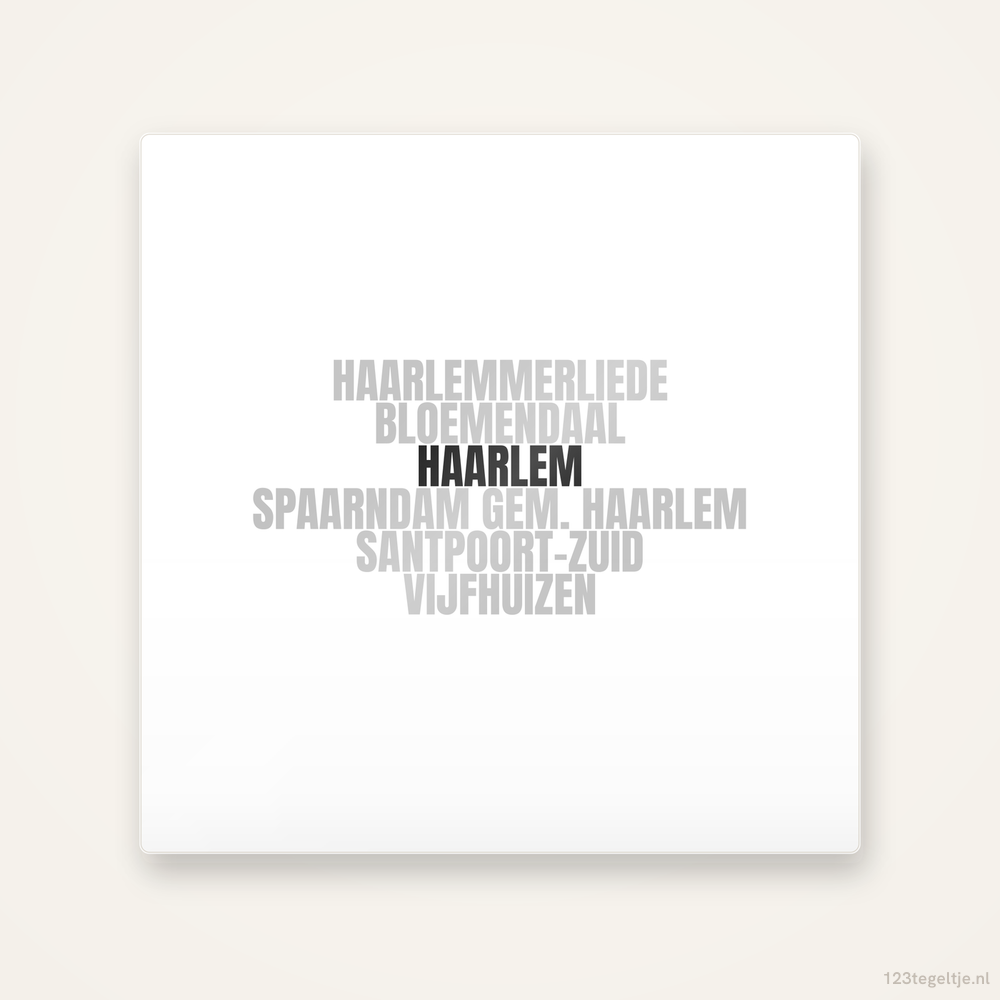 Tegeltje Haarlem en omgeving