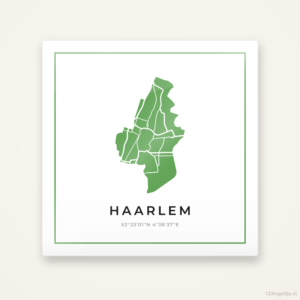 Tegeltje Haarlem silhouet groen
