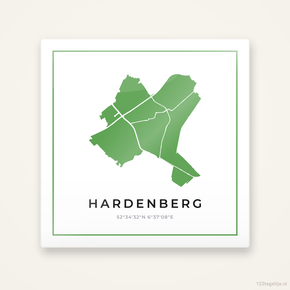 Tegeltje Hardenberg silhouet groen