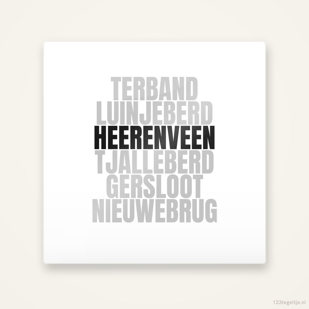 Tegeltje Heerenveen en omgeving