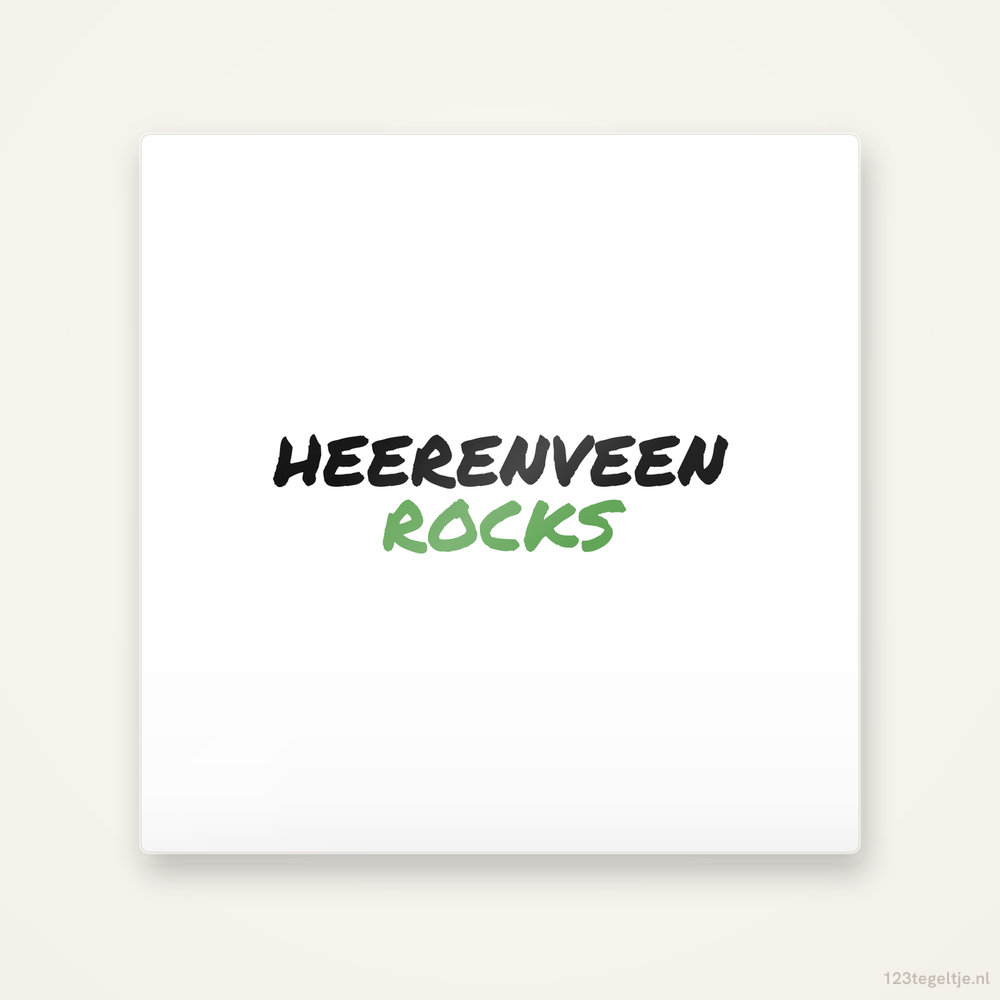 Tegeltje Heerenveen Rocks handletter