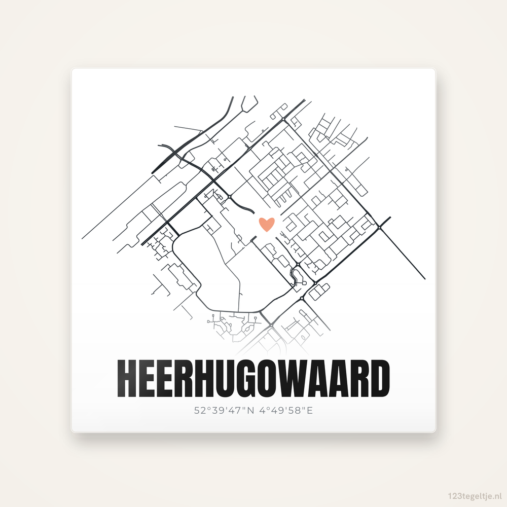 Tegeltje Heerhugowaard stadskaart