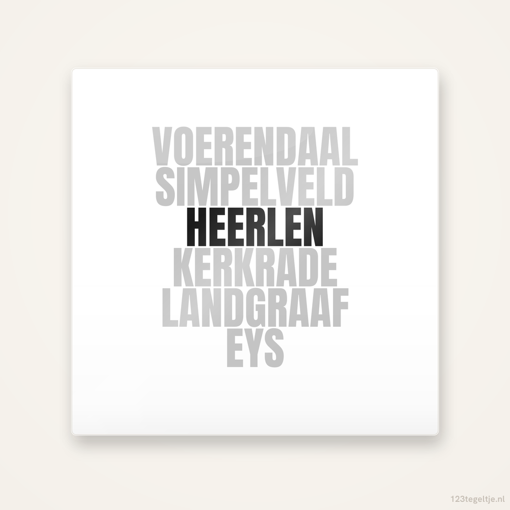 Tegeltje Heerlen en omgeving