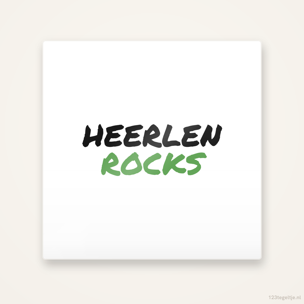 Tegeltje Heerlen Rocks handletter