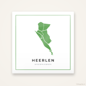 Tegeltje Heerlen silhouet groen