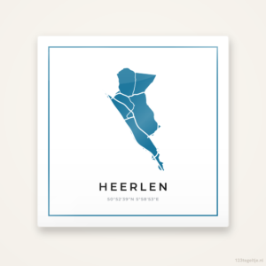 Tegeltje Heerlen silhouet met kader