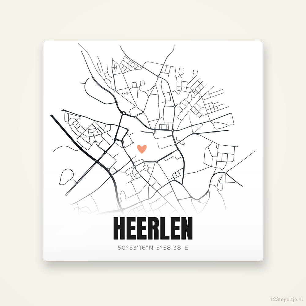 Tegeltje Heerlen stadskaart