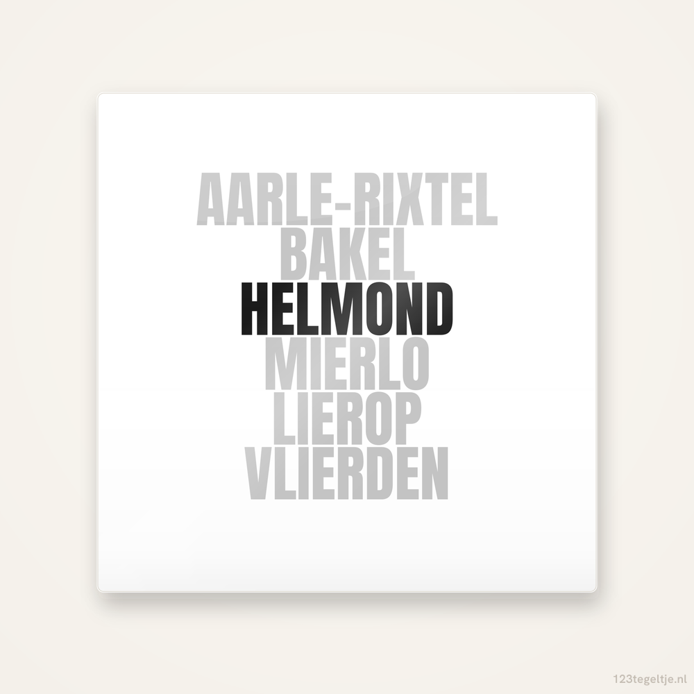 Tegeltje Helmond en omgeving