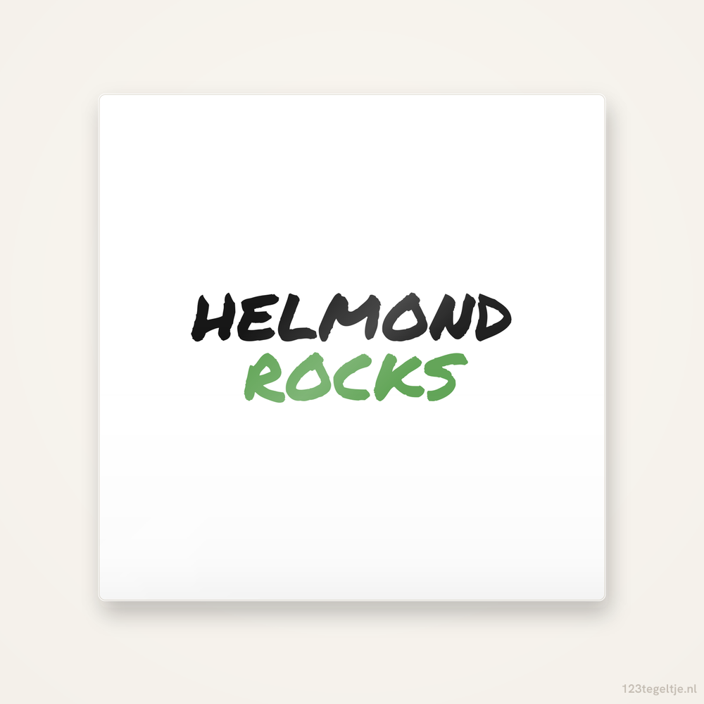 Tegeltje Helmond Rocks handletter