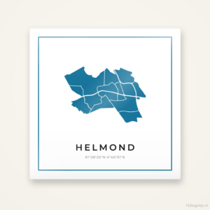 Tegeltje Helmond silhouet met kader