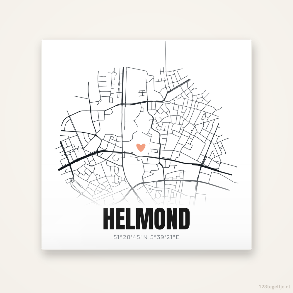Tegeltje Helmond stadskaart