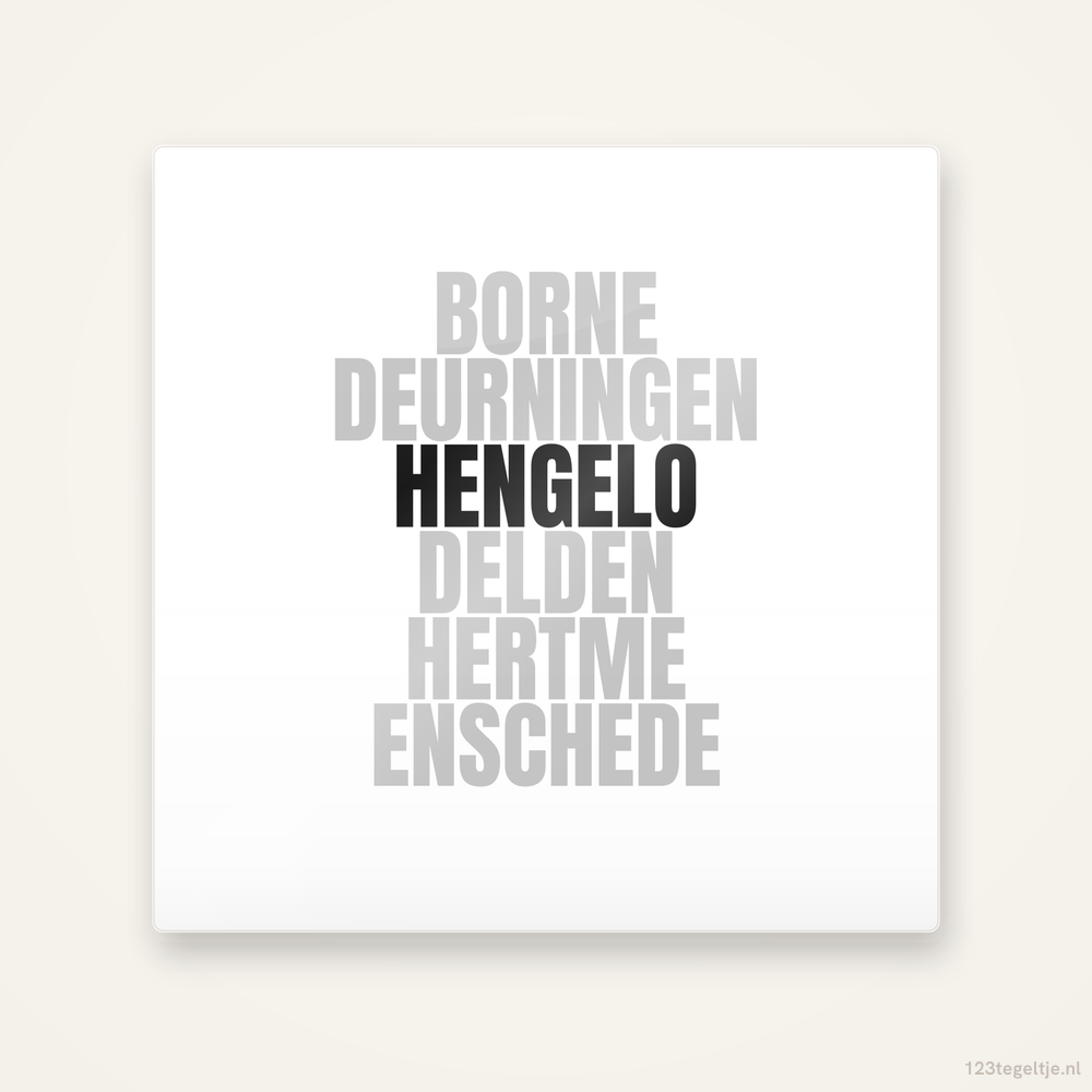 Tegeltje Hengelo en omgeving
