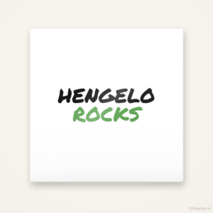 Tegeltje Hengelo Rocks handletter