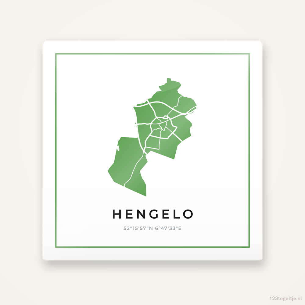 Tegeltje Hengelo silhouet groen