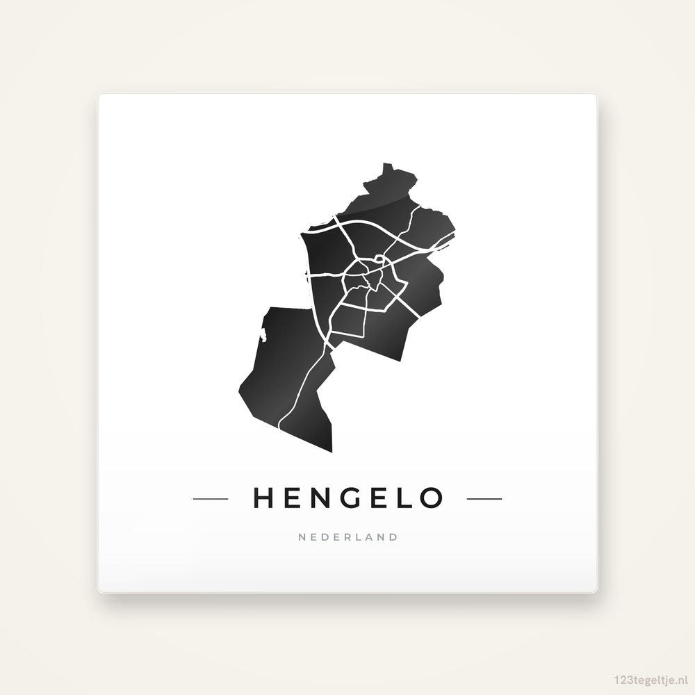 Tegeltje Hengelo silhouet