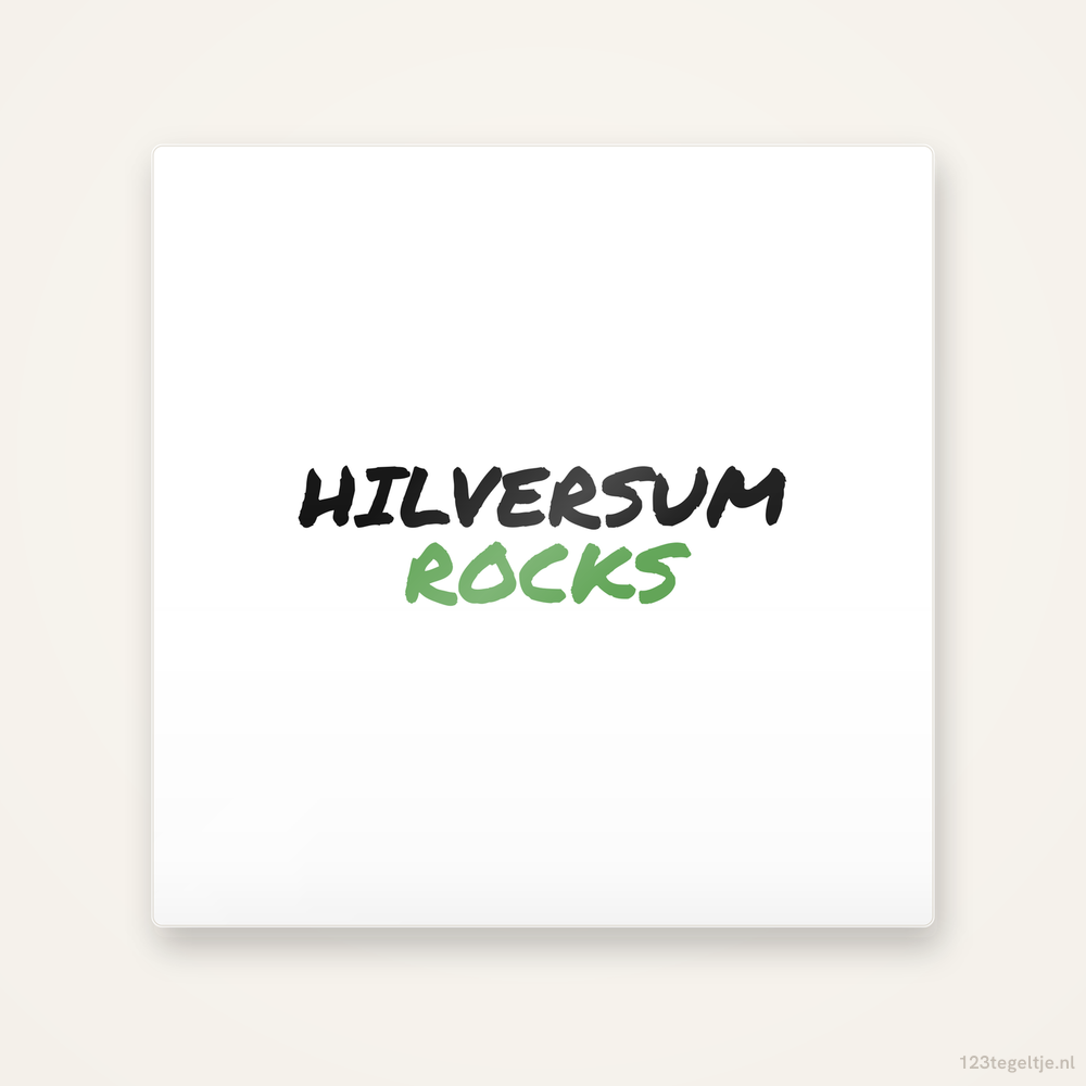 Tegeltje Hilversum Rocks handletter