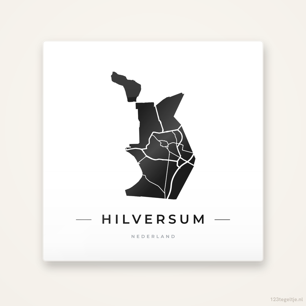 Tegeltje Hilversum silhouet