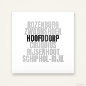 Tegeltje Hoofddorp en omgeving