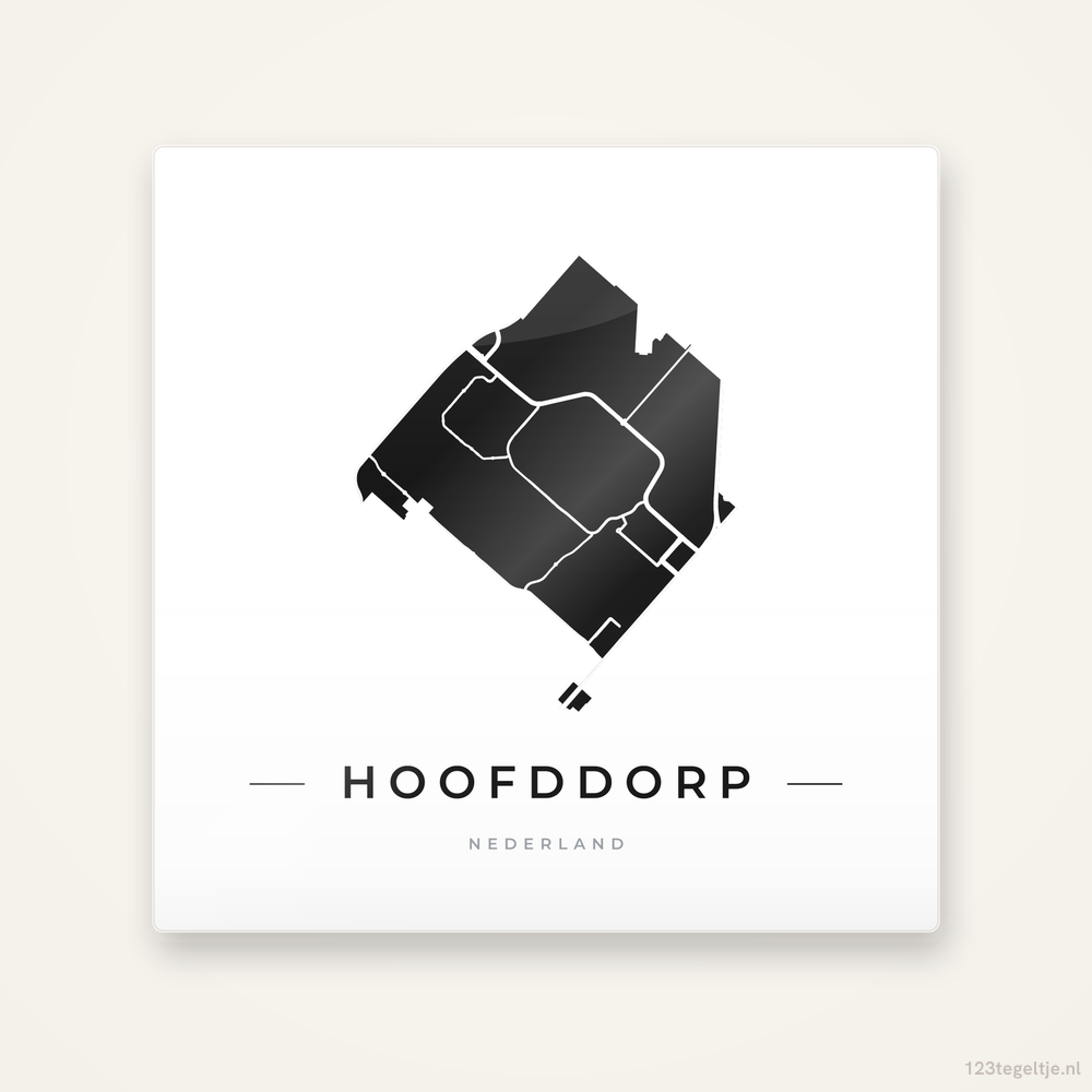 Tegeltje Hoofddorp silhouet
