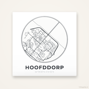 Tegeltje Hoofddorp stadskaart rond