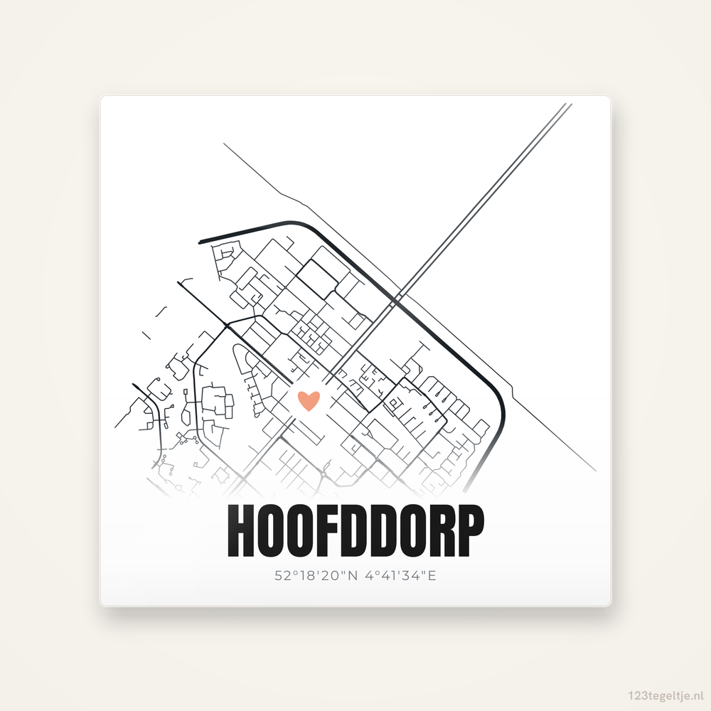 Tegeltje Hoofddorp stadskaart