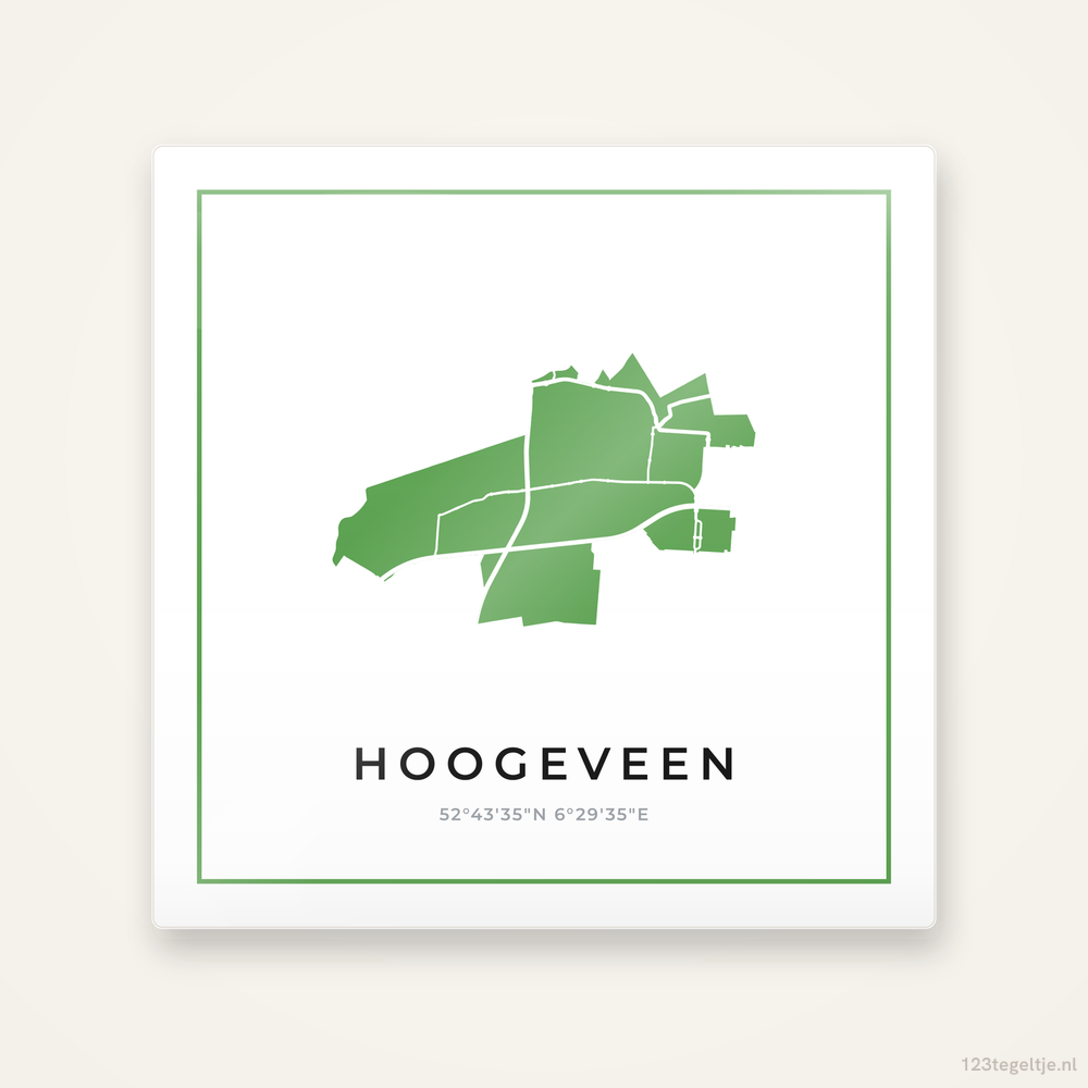 Tegeltje Hoogeveen silhouet groen