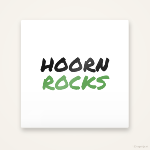 Tegeltje Hoorn Rocks handletter