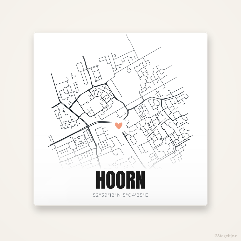Tegeltje Hoorn stadskaart