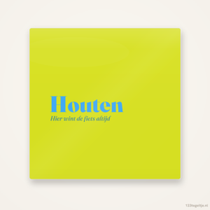 Houten, keramisch tegeltje 15 bij 15 cm