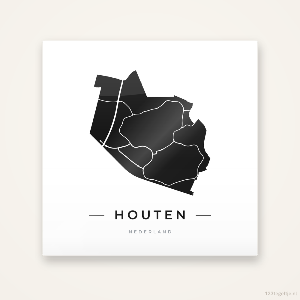 Tegeltje Houten silhouet