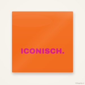 Iconisch, keramisch tegeltje 15 bij 15 cm